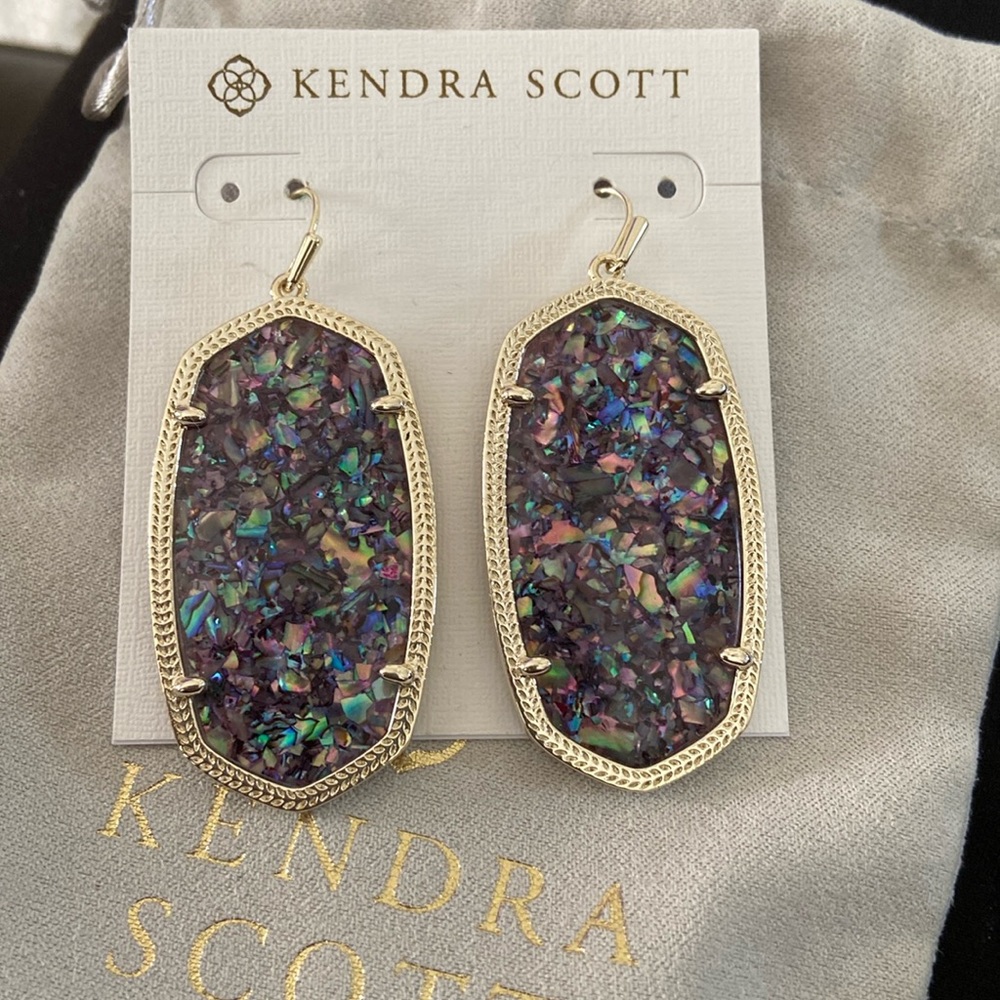 Kendra Scott Crushed Abalone Danielle Earrings